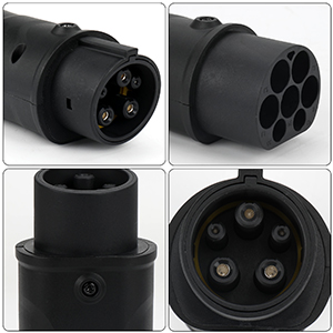 نوع 2 تا نوع 1 آداپتور شارژر EV ICE 62196 پلاگین به J1772 آداپتور شارژ 16A / 32A 230V شارژر اتومبیل کنورتر برق 7