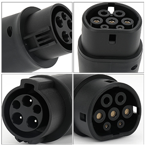 نوع 1 تا نوع 2 آداپتور شارژ EV SAE J1772 تا IEC62196 32A 250V 8KW 3