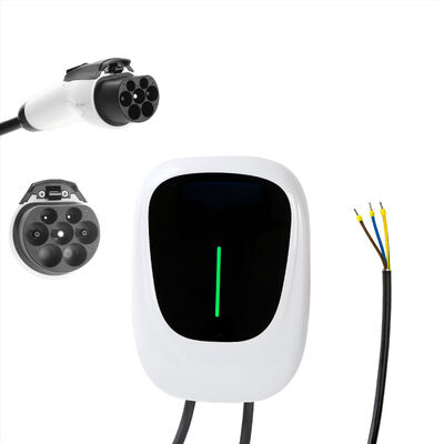 Wallbox 7.4kW Type 2 با APP Control ایستگاه شارژ خودروهای الکتریکی از اتصال استاندارد بلوتوث و وای فای پشتیبانی می کند ، شارژر تک فاز IEC 62196-2 ، کابل 32A 6M